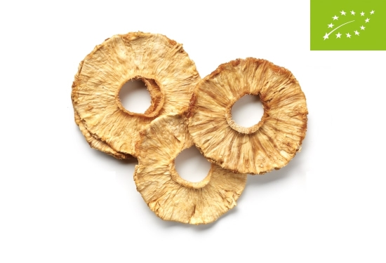 Piña ecológica deshidratada sin azúcares añadidos